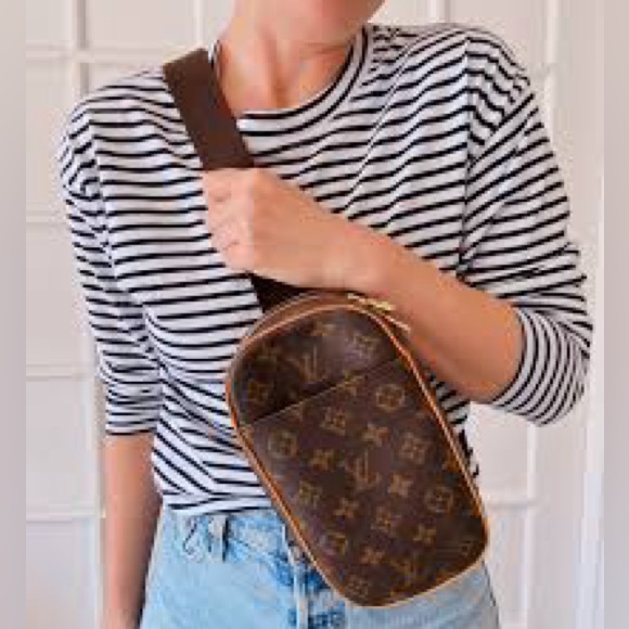 LOUIS VUITTON Monogram Pochette Gange Bum Bag Fanny Pack Waist Belt Body Bag - Picture 1 of 9
